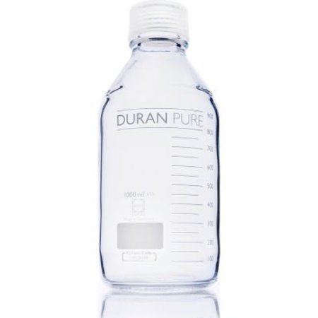 CP LAB SAFETY. Duran® PURE Bottle Only, Clear Borosilicate Glass, GL45, 2 Liter, Case of 10 818016305